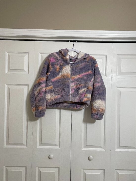 wild fable Jackets & Blazers - MODERN | Multi-Colored Wild Fable Sherpa Cropped Jacket